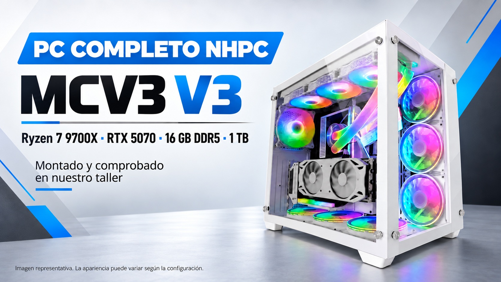 PC NHPC MCV3 v3 - RYZEN 7 9700X - 16GB - RTX 5070 - 1TB